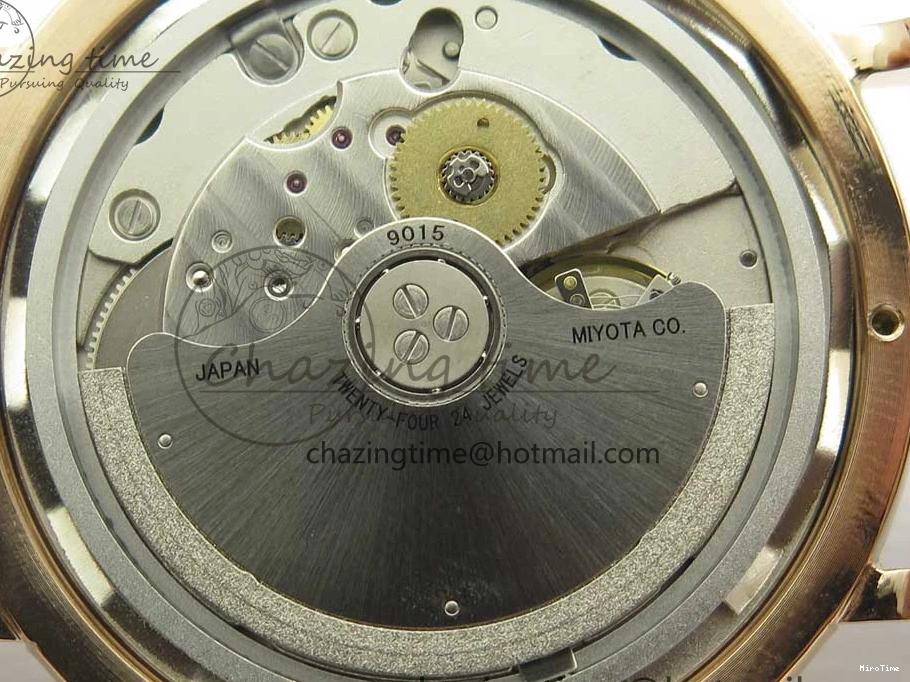 MIROTIME 0224 SportInspired Portofino IW458101 RG MK 1:1 Best Edition Gray Dial On Brown Leather Strap MIYOTA 7165